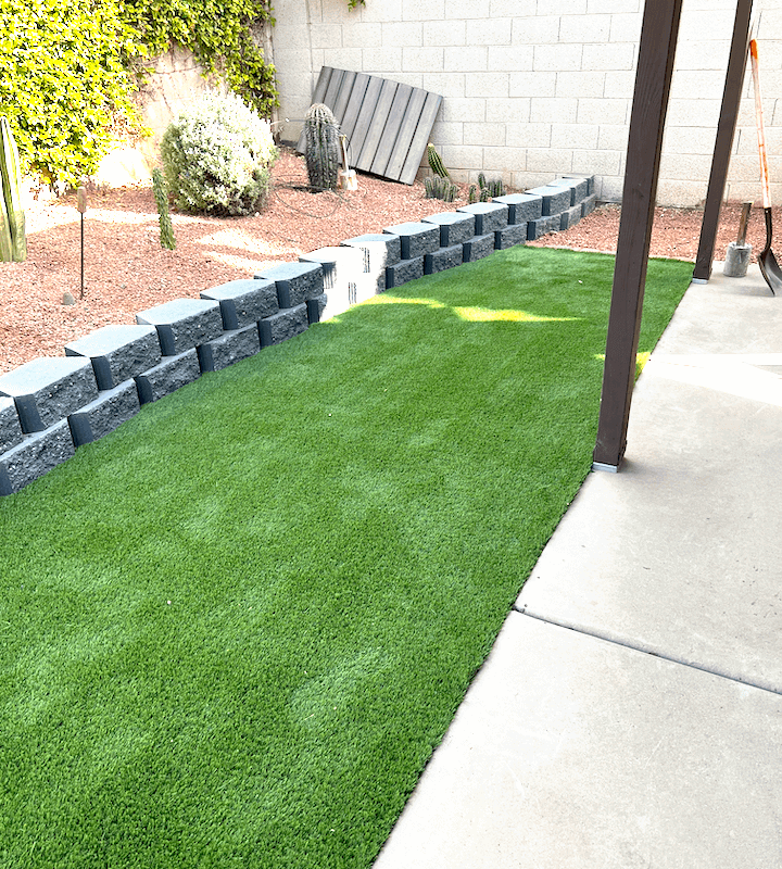 Synthetic Turf in Small Backyard